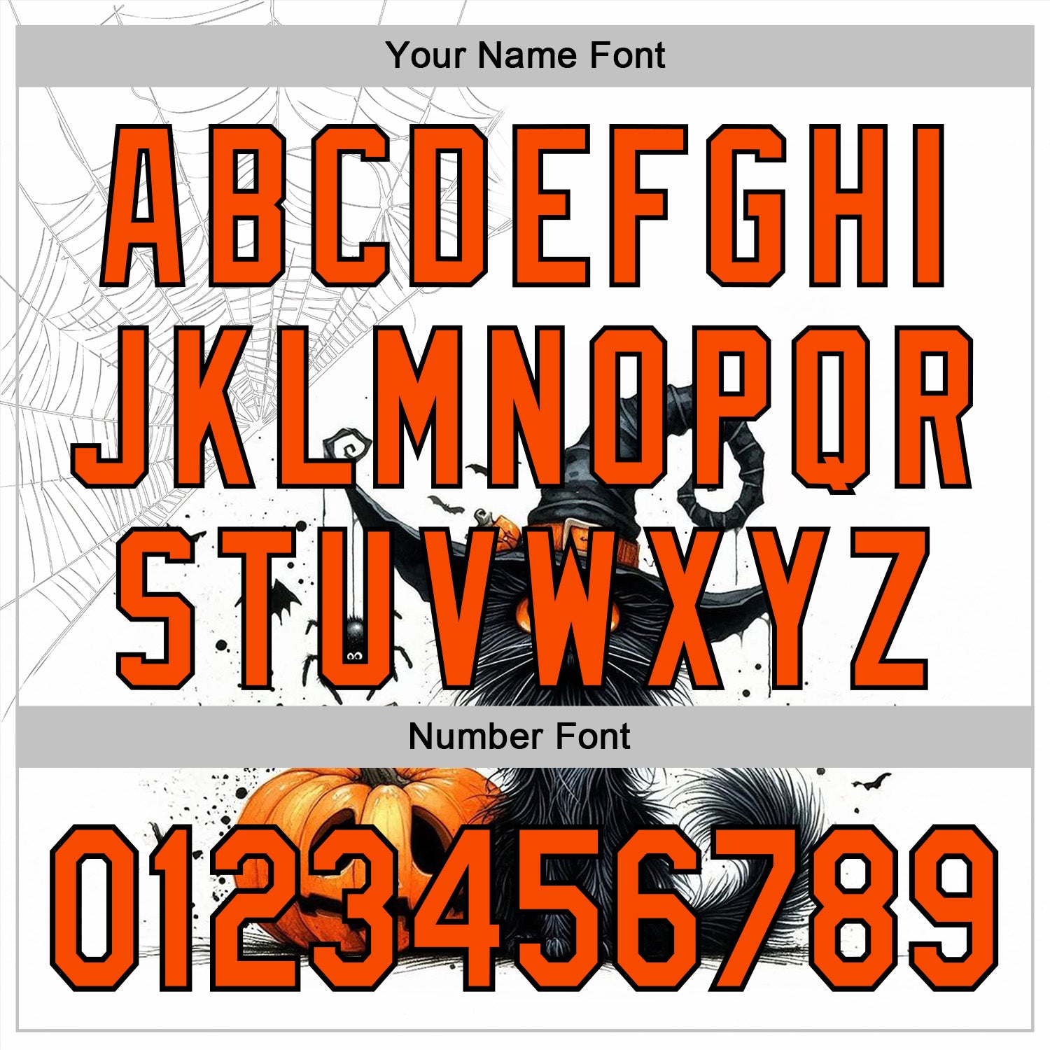 Custom White Orange-Black 3D Halloween Pumpkin Spooky Sports Pullover Sweatshirt Hoodie