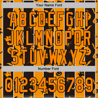 Custom Bay Orange Black 3D Halloween Pumpkin Spooky Stripe Sports Pullover Sweatshirt Hoodie