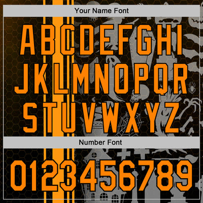 Custom Black Bay Orange-Orange 3D Halloween Pumpkin Spooky Stripe Sports Pullover Sweatshirt Hoodie