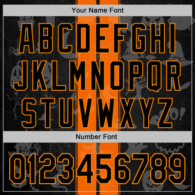 Custom Black Orange-Bay Orange 3D Halloween Pumpkin Spooky Stripe Sports Pullover Sweatshirt Hoodie