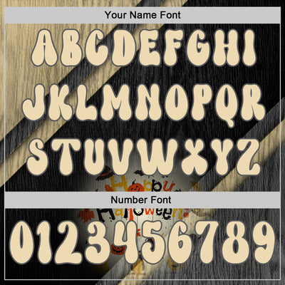 Custom Black Cream-Steel Gray 3D Halloween Spooky Stripe Sports Pullover Sweatshirt Hoodie