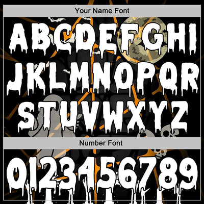 Custom Black White 3D Halloween Zombies Spooky Stripe Sports Pullover Sweatshirt Hoodie