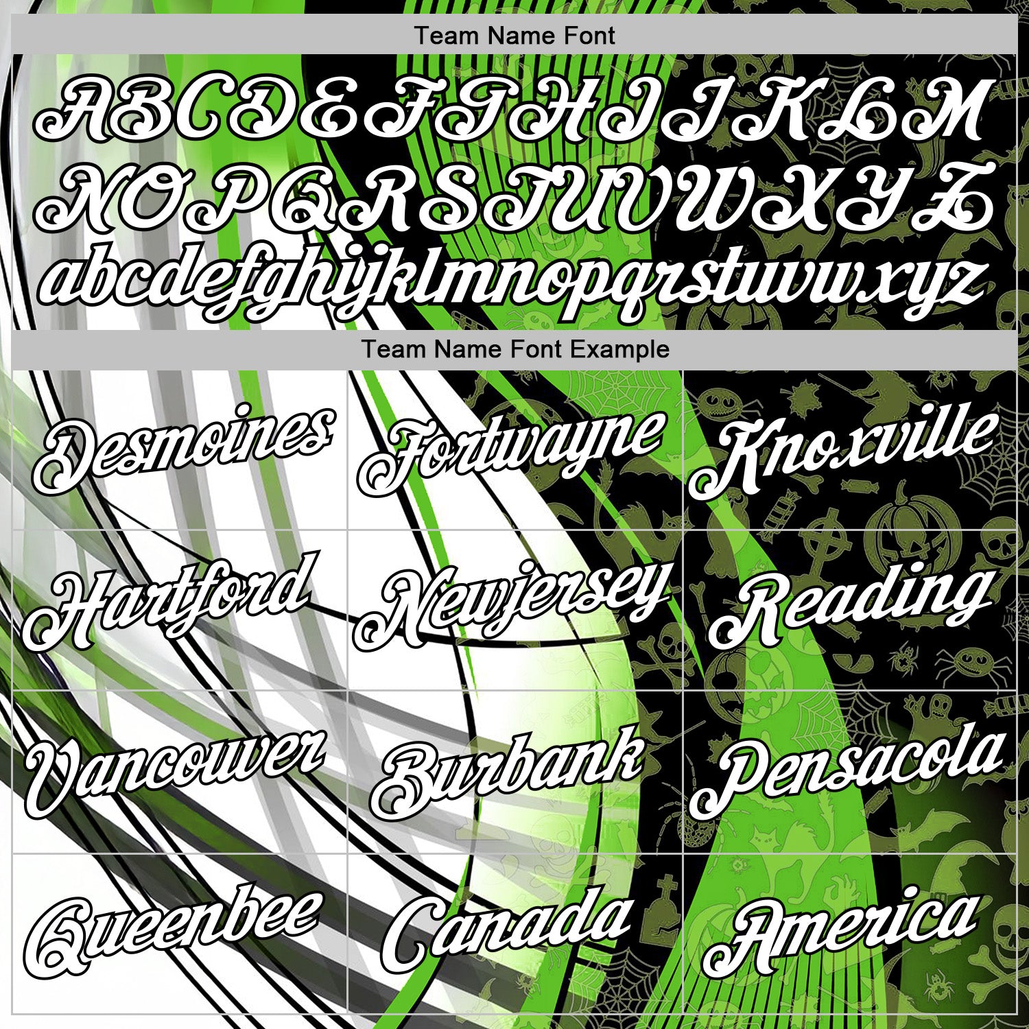 Custom Green White-Black 3D Halloween Spooky Sportswear Pullover Sweatshirt Hoodie