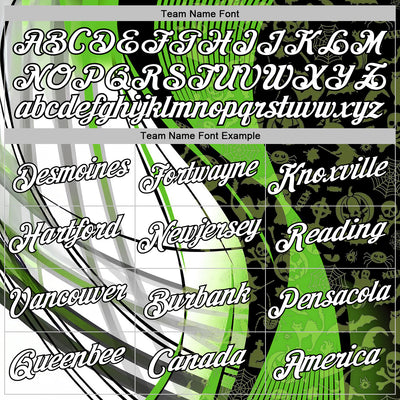 Custom Green White-Black 3D Halloween Spooky Sportswear Pullover Sweatshirt Hoodie