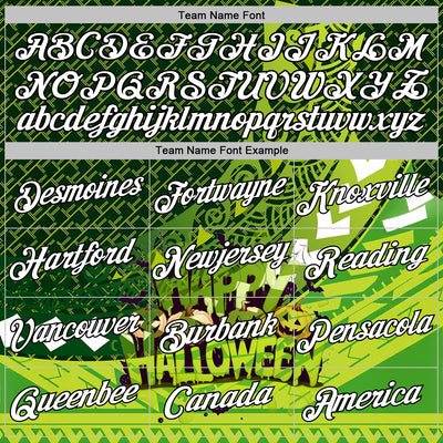 Custom Green White-Black 3D Halloween Spooky Sportswear Pullover Sweatshirt Hoodie