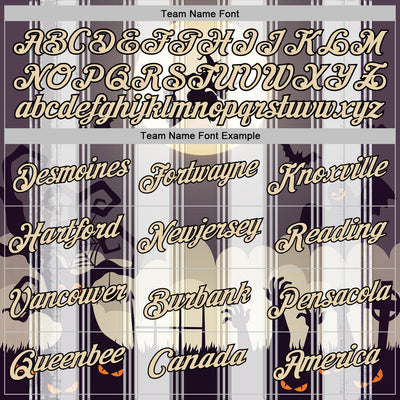 Custom White City Cream-Black 3D Halloween Spooky Sportswear Pullover Sweatshirt Hoodie