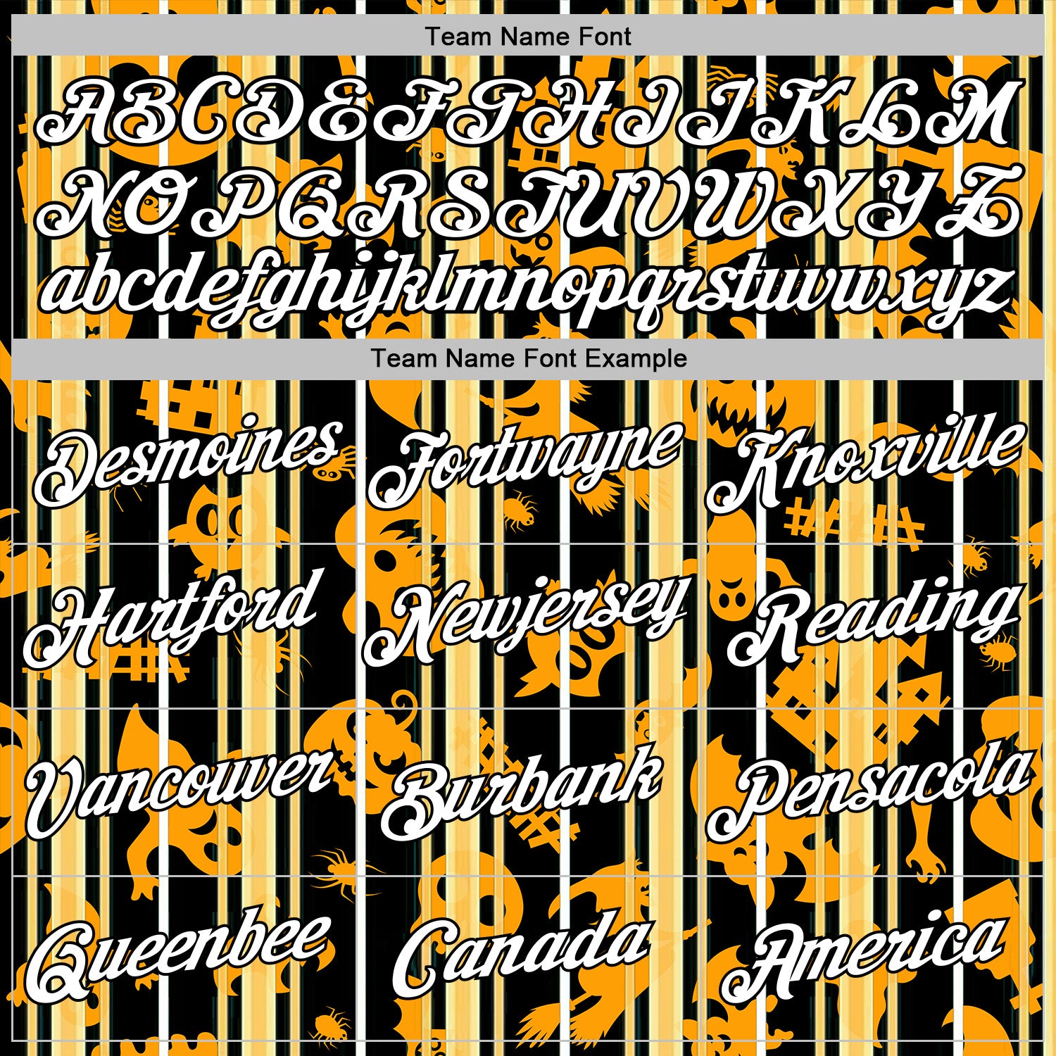 Custom Yellow White-Black 3D Halloween Pumpkin Spooky Stripe Sports Pullover Sweatshirt Hoodie