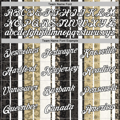 Custom White Black-Cream 3D Halloween Pumpkin Spooky Stripe Sports Pullover Sweatshirt Hoodie