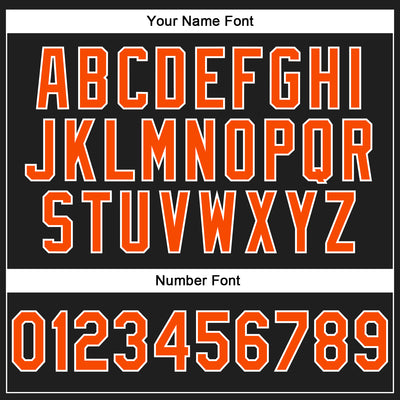 Custom Stitched Black Orange-White 3D Pattern Design Abstract Brush Stroke Sports Pullover Sweatshirt Hoodie