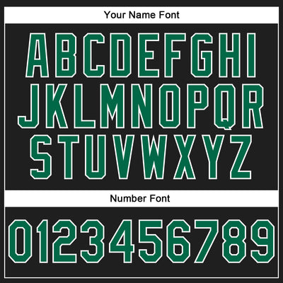 Custom Stitched Black Kelly Green-White 3D Pattern Design Abstract Brush Stroke Sports Pullover Sweatshirt Hoodie