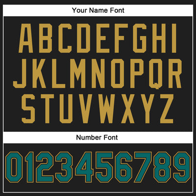 Custom Stitched Black Teal-Old Gold 3D Pattern Design Abstract Brush Stroke Sports Pullover Sweatshirt Hoodie