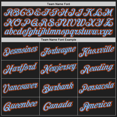 Custom Stitched Black Light Blue-Orange 3D Pattern Design Abstract Brush Stroke Sports Pullover Sweatshirt Hoodie