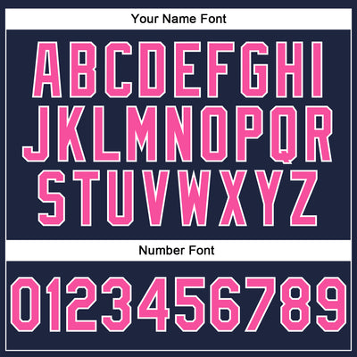 Custom Stitched Navy Pink-White 3D Pattern Design Abstract Brush Stroke Sports Pullover Sweatshirt Hoodie