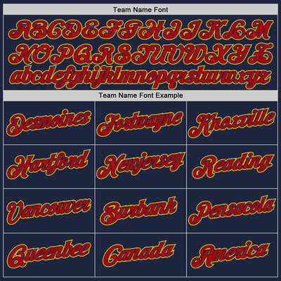 Custom Stitched Navy Red-Gold 3D Pattern Design Abstract Brush Stroke Sports Pullover Sweatshirt Hoodie