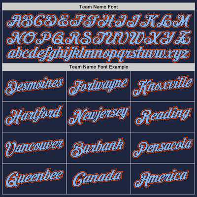 Custom Stitched Navy Light Blue-Orange 3D Pattern Design Abstract Brush Stroke Sports Pullover Sweatshirt Hoodie