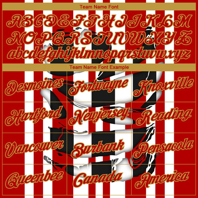 Custom Stitched Red White Black-Old Gold 3D Pattern Design Stripe Sports Pullover Sweatshirt Hoodie