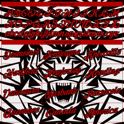 Custom Stitched Black Red-White 3D Pattern Design Geometric Shape Sports Pullover Sweatshirt Hoodie