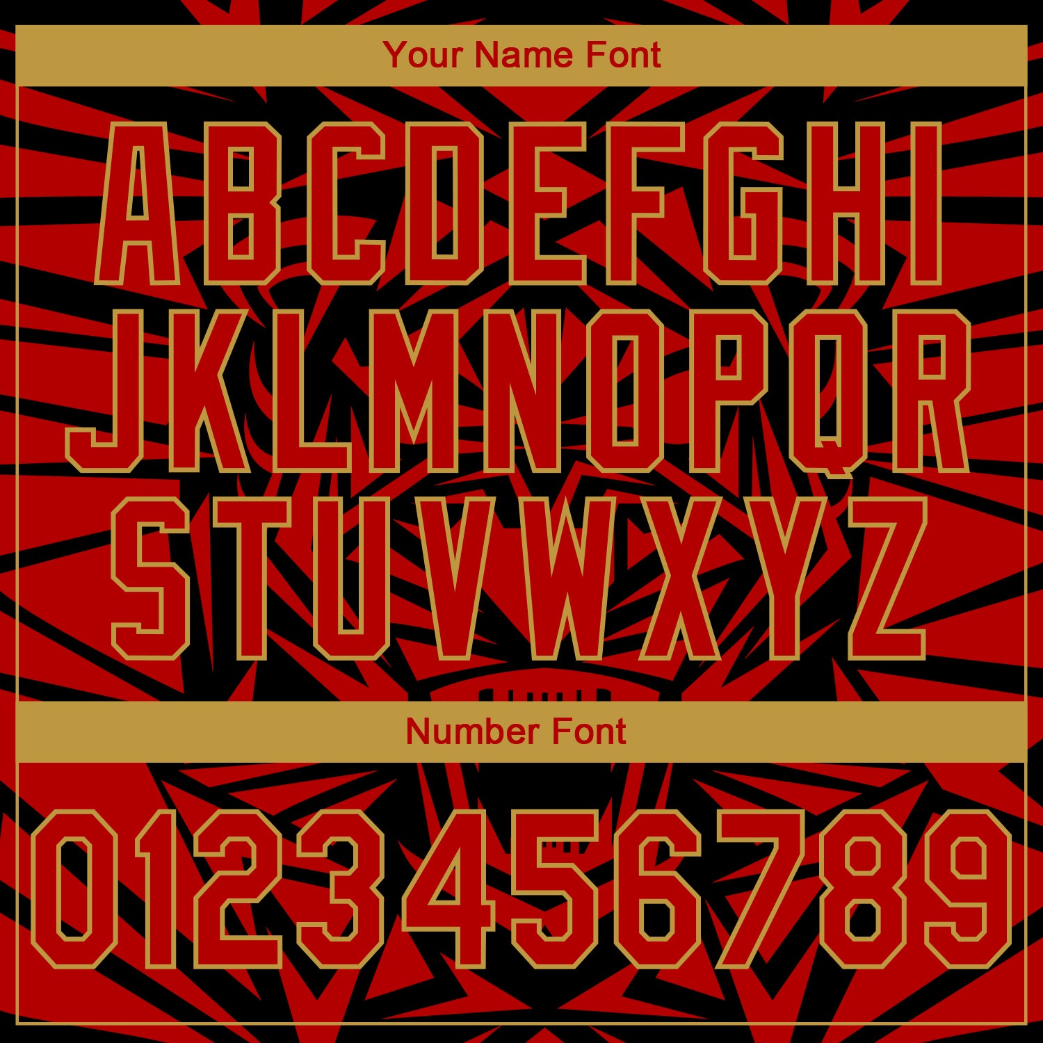 Custom Stitched Black Red-Old Gold 3D Pattern Design Geometric Shape Sports Pullover Sweatshirt Hoodie