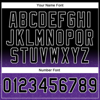 Custom Stitched Black Purple-White 3D Pattern Design Fade Floral Sports Pullover Sweatshirt Hoodie