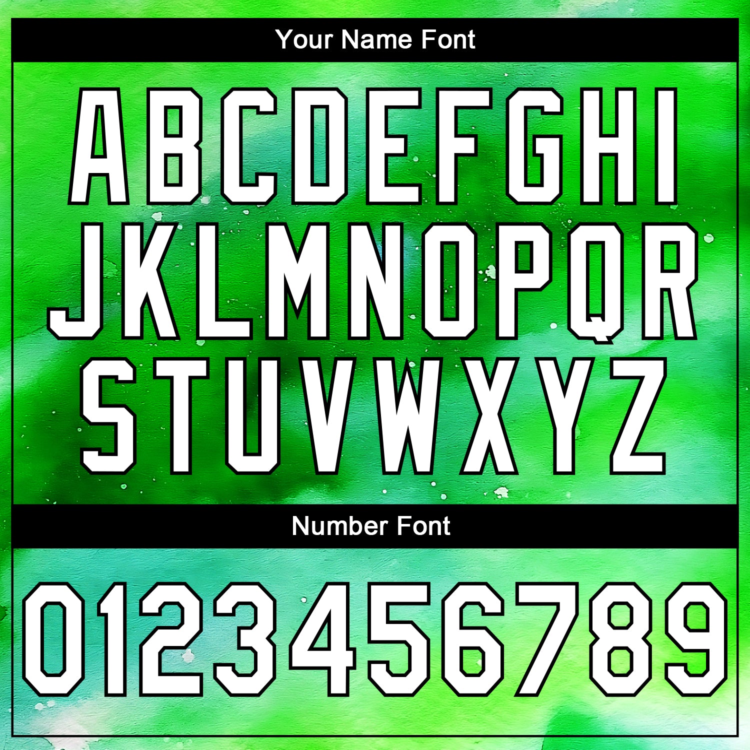 Custom Stitched Green White-Black 3D Pattern Design Watercolor Sports Pullover Sweatshirt Hoodie