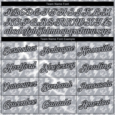 Custom Stitched Gray White-Black 3D Pattern Design Lightning Sports Pullover Sweatshirt Hoodie