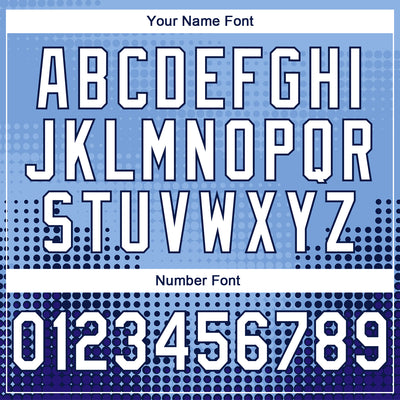 Custom Stitched Light Blue White Navy-Black 3D Pattern Design Modern Polka Dot Sports Pullover Sweatshirt Hoodie