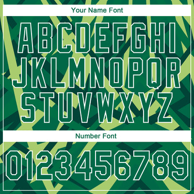 Custom Stitched Green Kelly Green-White 3D Pattern Design Geometric Shape Sports Pullover Sweatshirt Hoodie