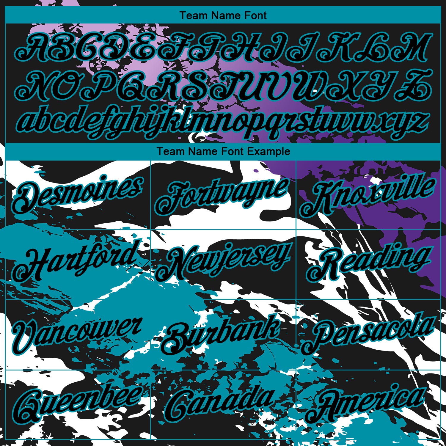 Custom Stitched Black Purple Teal-White 3D Pattern Design Splash Sports Pullover Sweatshirt Hoodie