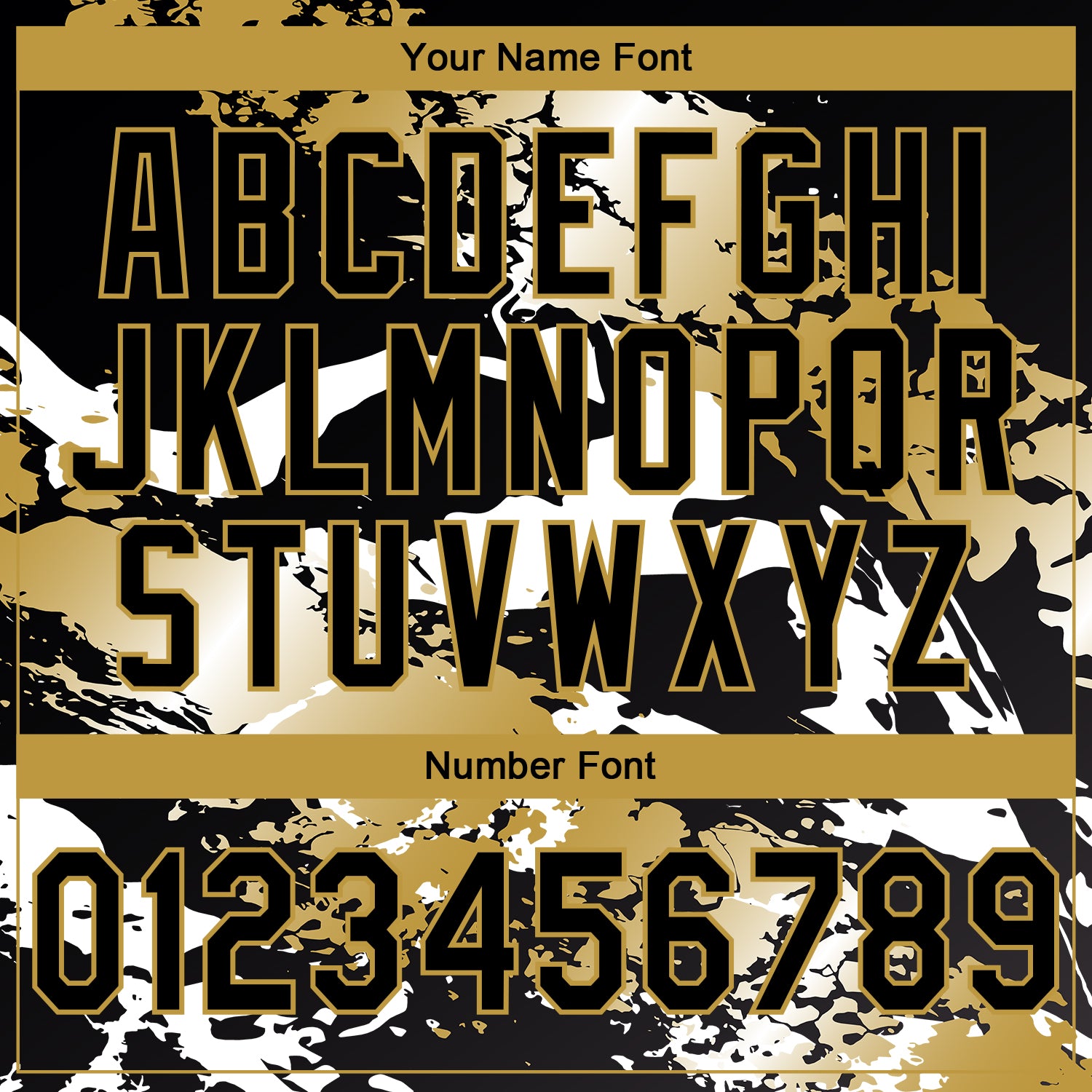 Custom Stitched Black Old Gold-White 3D Pattern Design Splash Sports Pullover Sweatshirt Hoodie