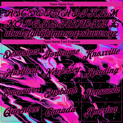 Custom Stitched Black Deep Pink 3D Pattern Design Abstract Trendy Holographic Vaporwave Style Sports Pullover Sweatshirt Hoodie