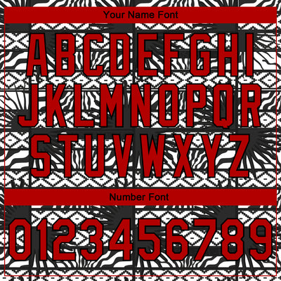 Custom Stitched Black Red-White 3D Pattern Design Geometric Shape Sports Pullover Sweatshirt Hoodie