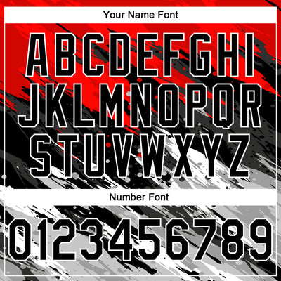 Custom Stitched Black Red-White 3D Pattern Design Splash Sports Pullover Sweatshirt Hoodie