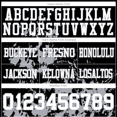 Custom Black White-Gray 3D Pattern Splash Authentic Football Jersey