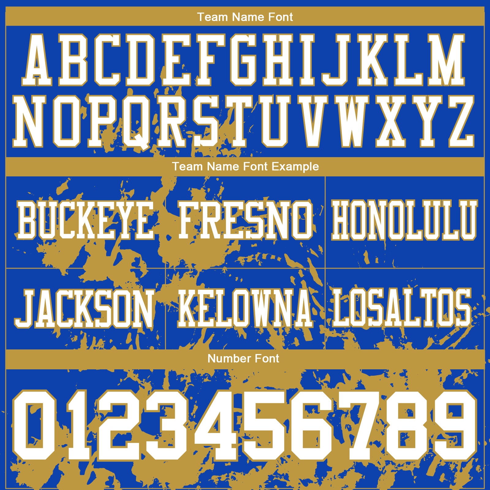 Custom Thunder Blue White-Old Gold 3D Pattern Splash Authentic Football Jersey