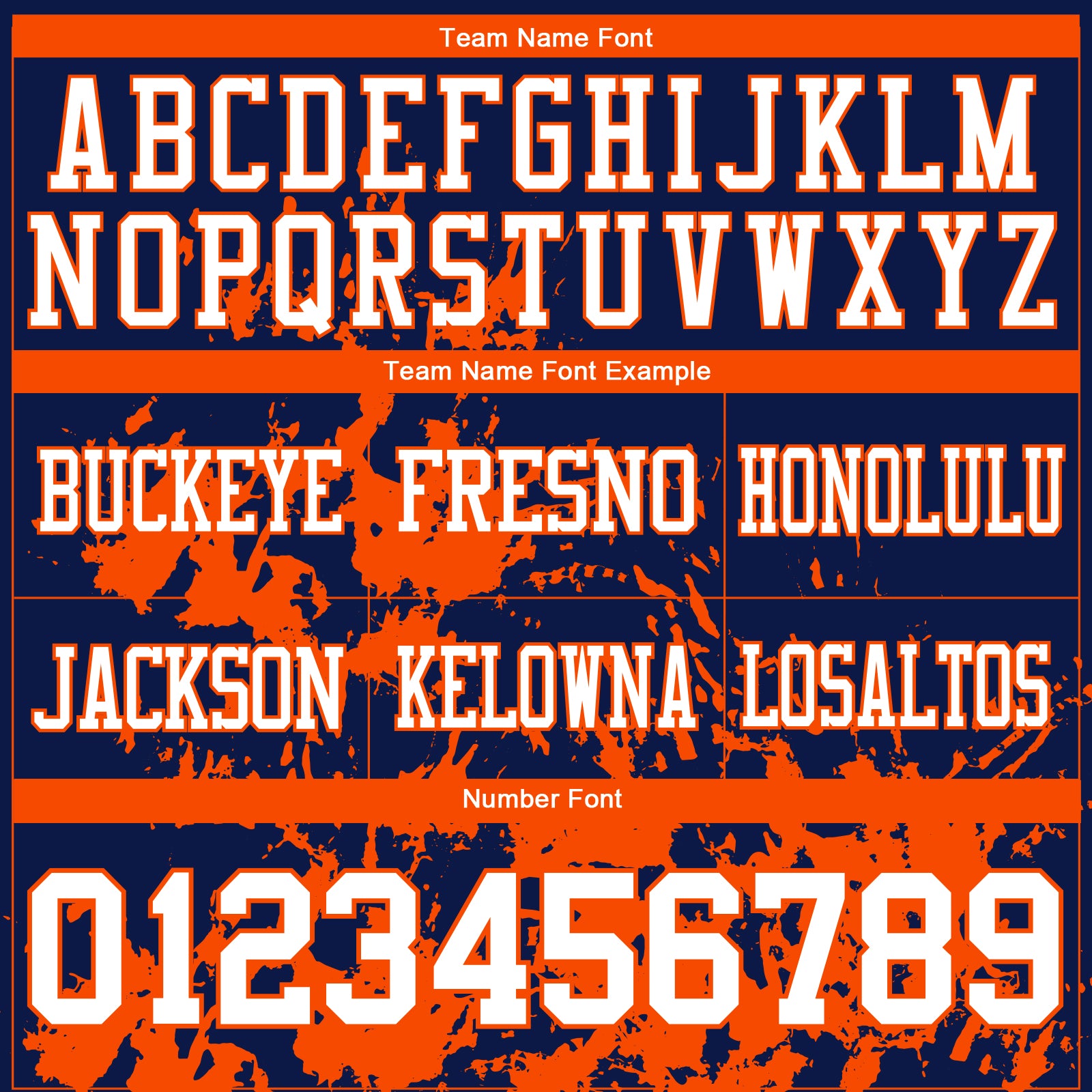 Custom Navy White-Orange 3D Pattern Splash Authentic Football Jersey