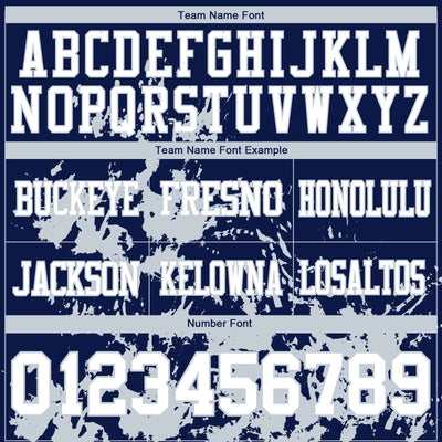 Custom Navy White-Silver 3D Pattern Splash Authentic Football Jersey