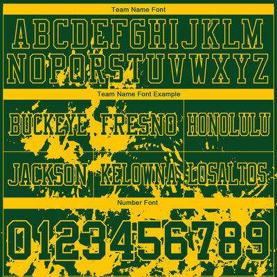 Custom Green Yellow 3D Pattern Splash Authentic Football Jersey