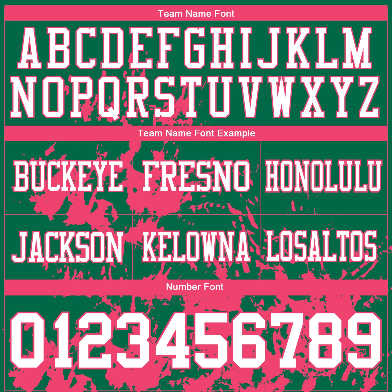 Custom Kelly Green White-Neon Pink 3D Pattern Splash Authentic Football Jersey