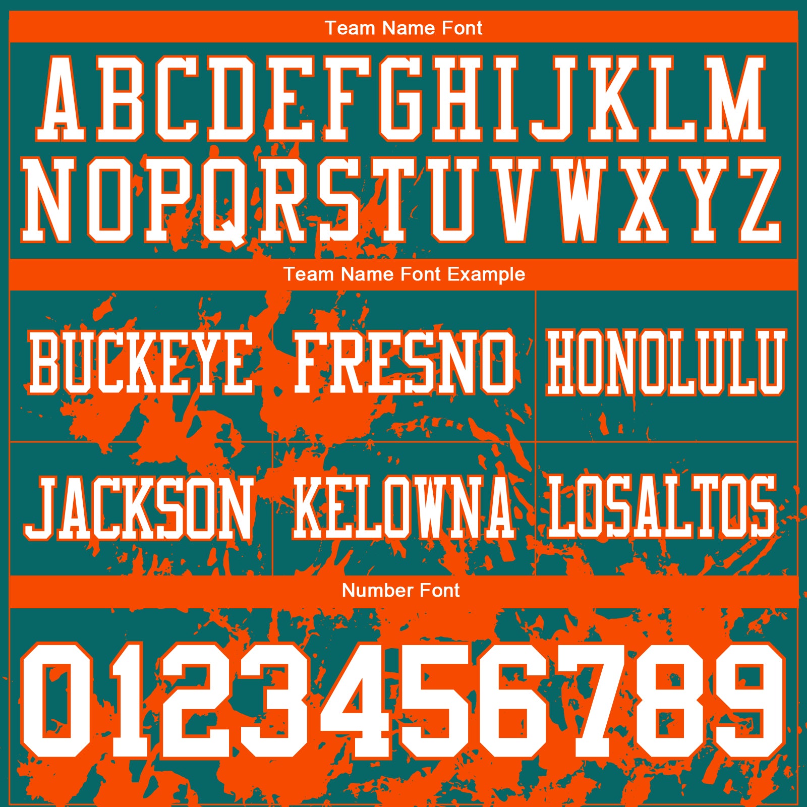 Custom Teal White-Orange 3D Pattern Splash Authentic Football Jersey