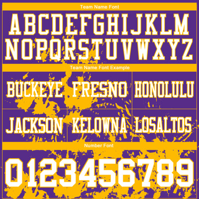 Custom Purple White-Gold 3D Pattern Splash Authentic Football Jersey