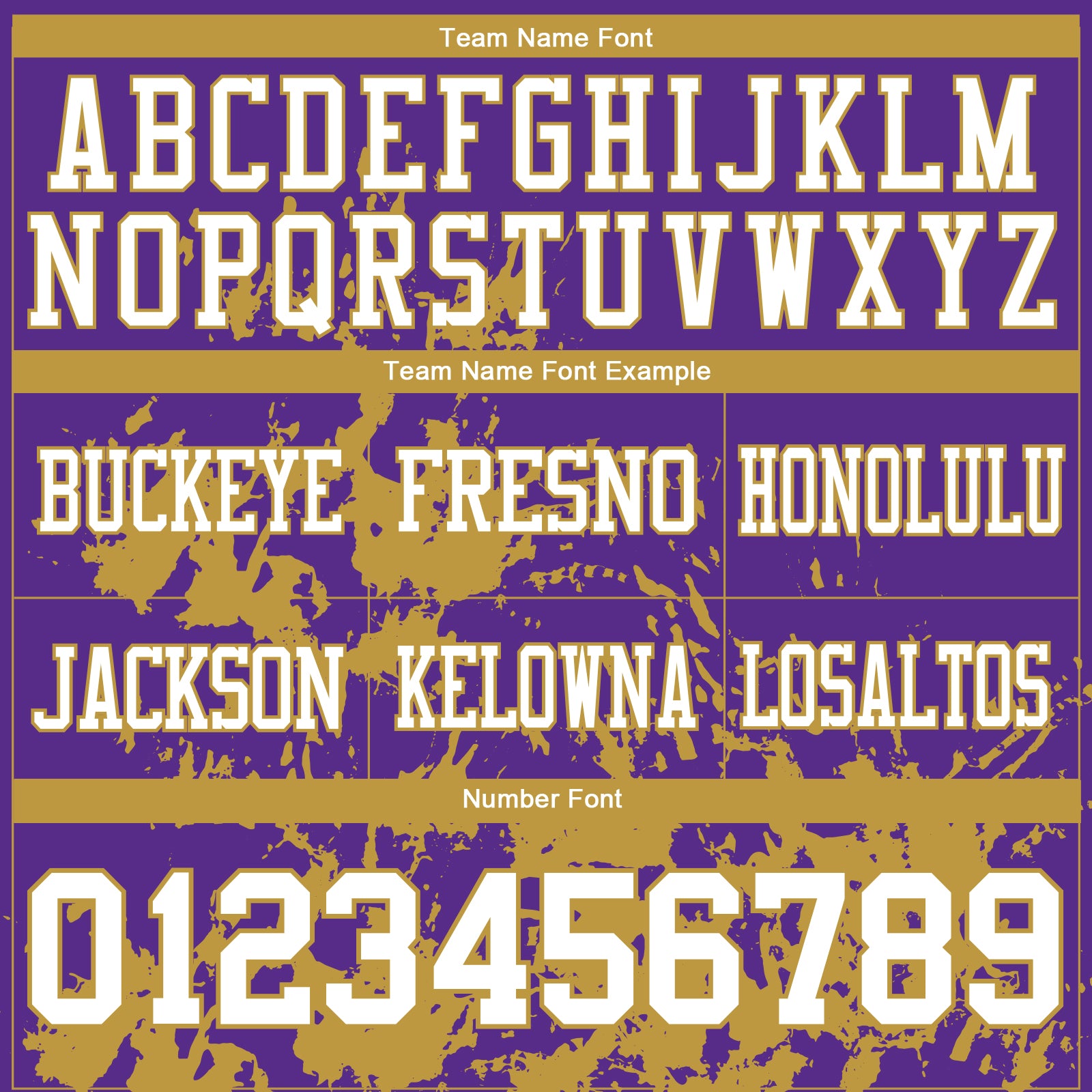 Custom Purple White-Old Gold 3D Pattern Splash Authentic Football Jersey