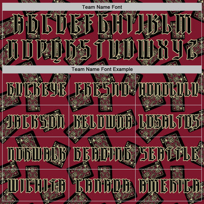 Custom Crimson Gold 3D Skull Poker Playing Card Vintage Sports Pullover Sweatshirt Hoodie