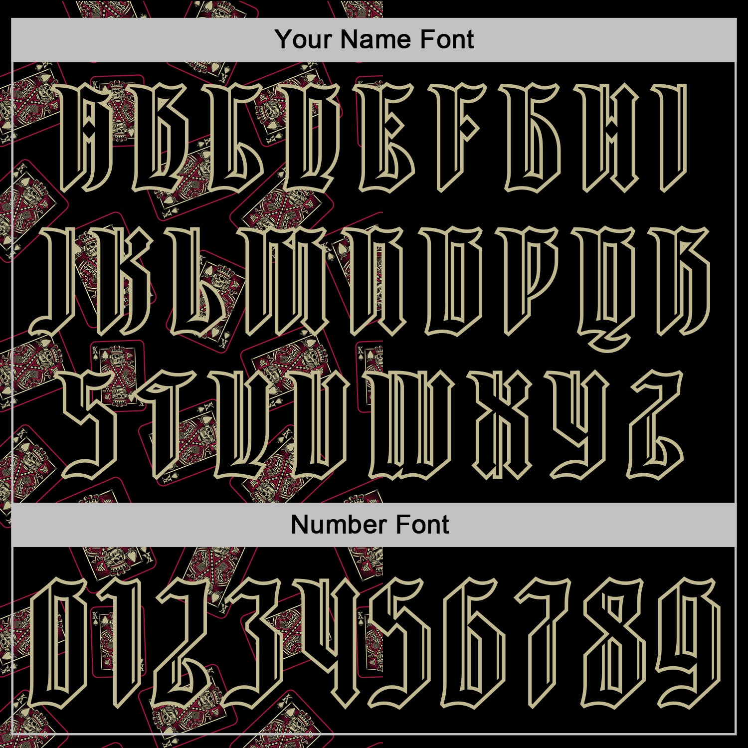 Custom Black Gold 3D Skull Poker Playing Card Split Sports Pullover Sweatshirt Hoodie