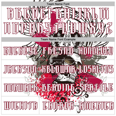 Custom White Black-Crimson 3D Skull Gothic Emperor Royalty Sports Pullover Sweatshirt Hoodie