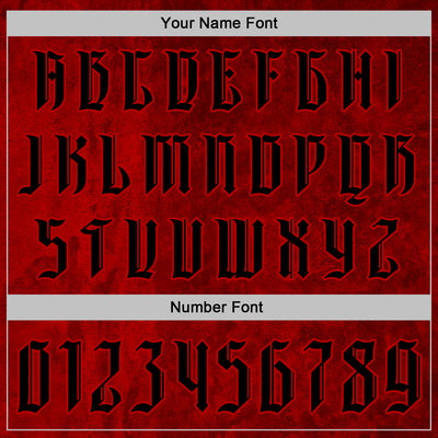 Custom Red Black 3D Skull Gothic Faith Holy Vintage Sports Pullover Sweatshirt Hoodie