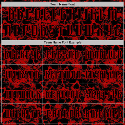 Custom Red Black 3D Skull Gothic Vintage Sports Pullover Sweatshirt Hoodie