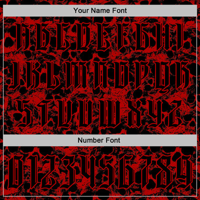 Custom Red Black 3D Skull Gothic Vintage Sports Pullover Sweatshirt Hoodie