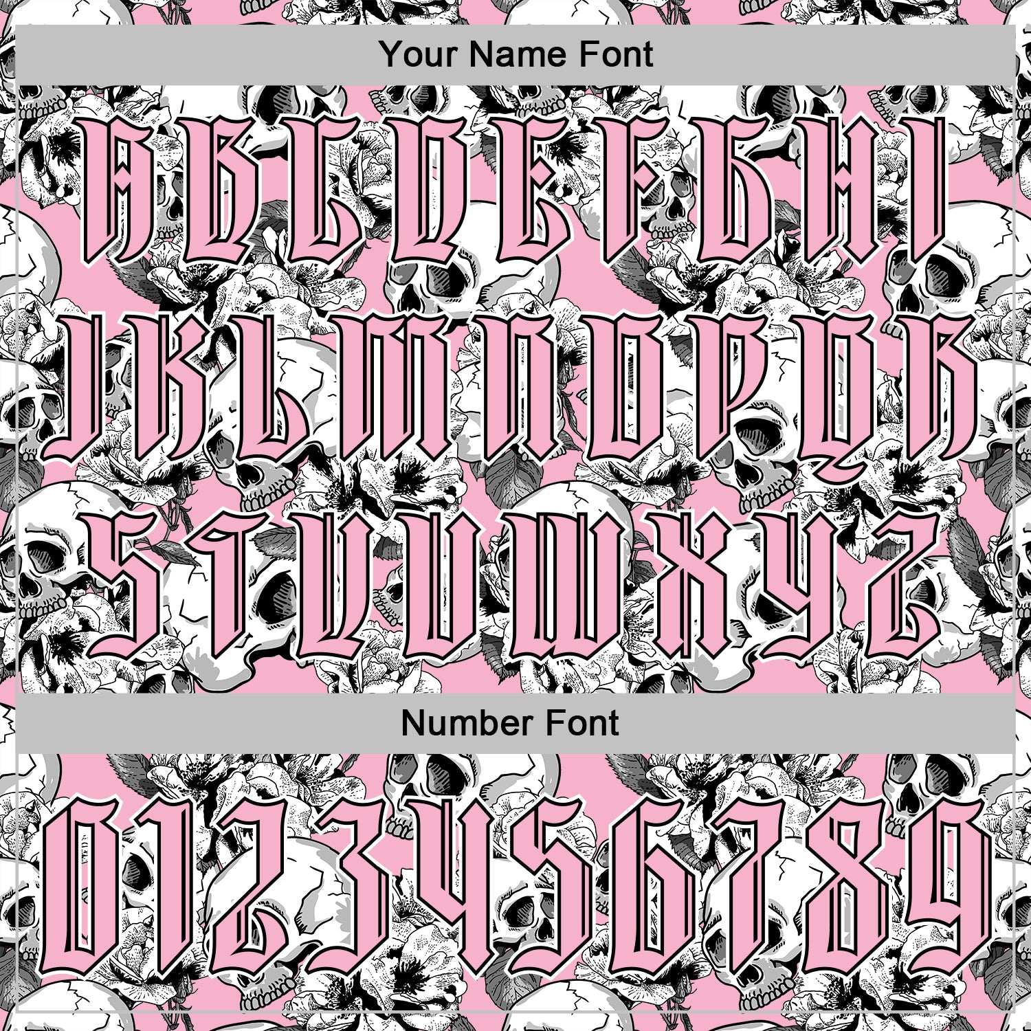 Custom Light Pink Black-White 3D Skull Roses Gothic Sports Pullover Sweatshirt Hoodie