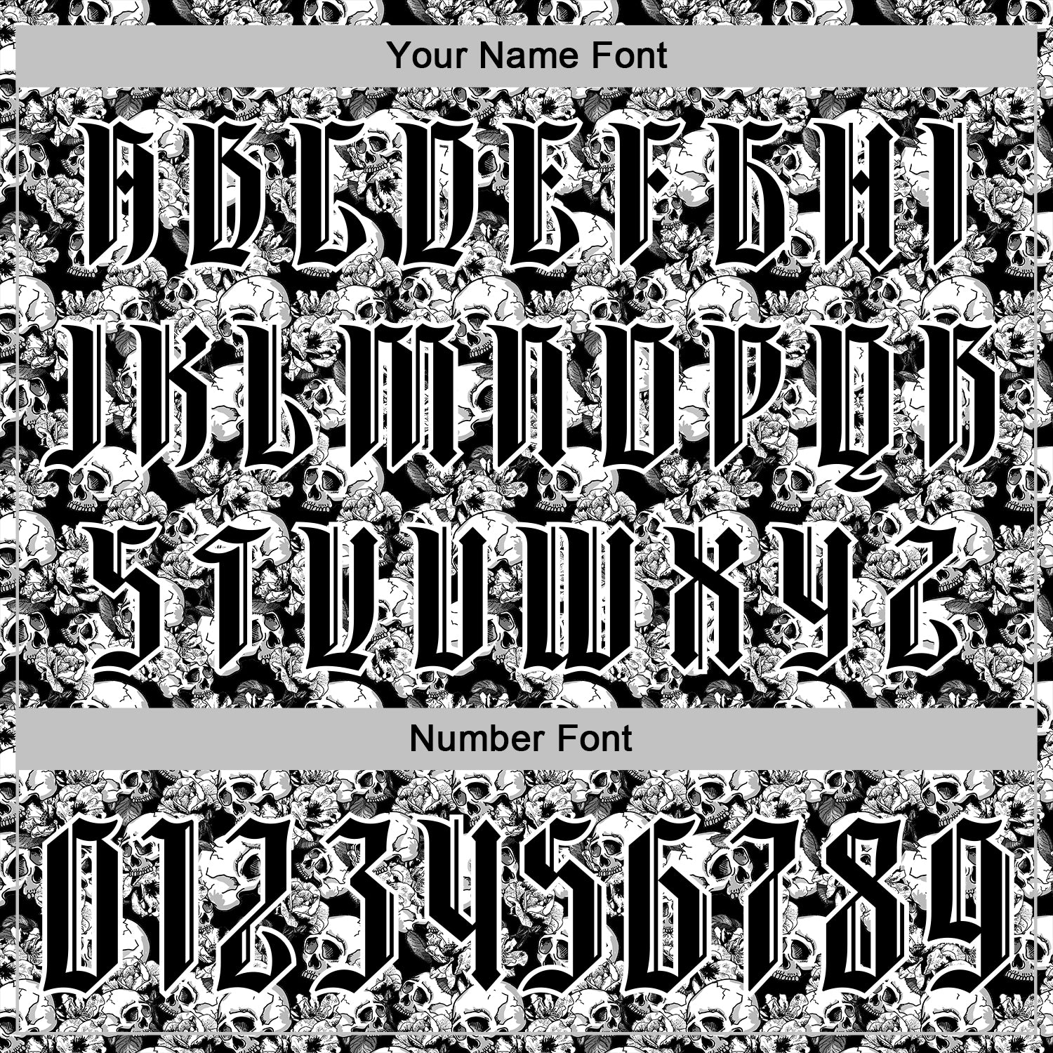 Custom Black White 3D Skull Roses Gothic Sports Pullover Sweatshirt Hoodie