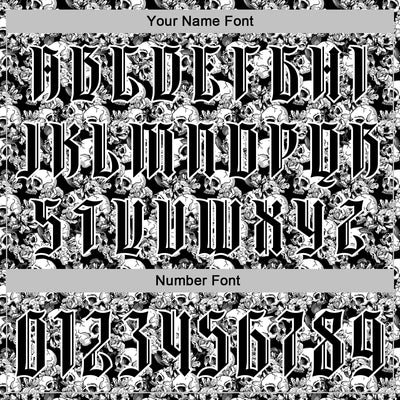 Custom Black White 3D Skull Roses Gothic Sports Pullover Sweatshirt Hoodie